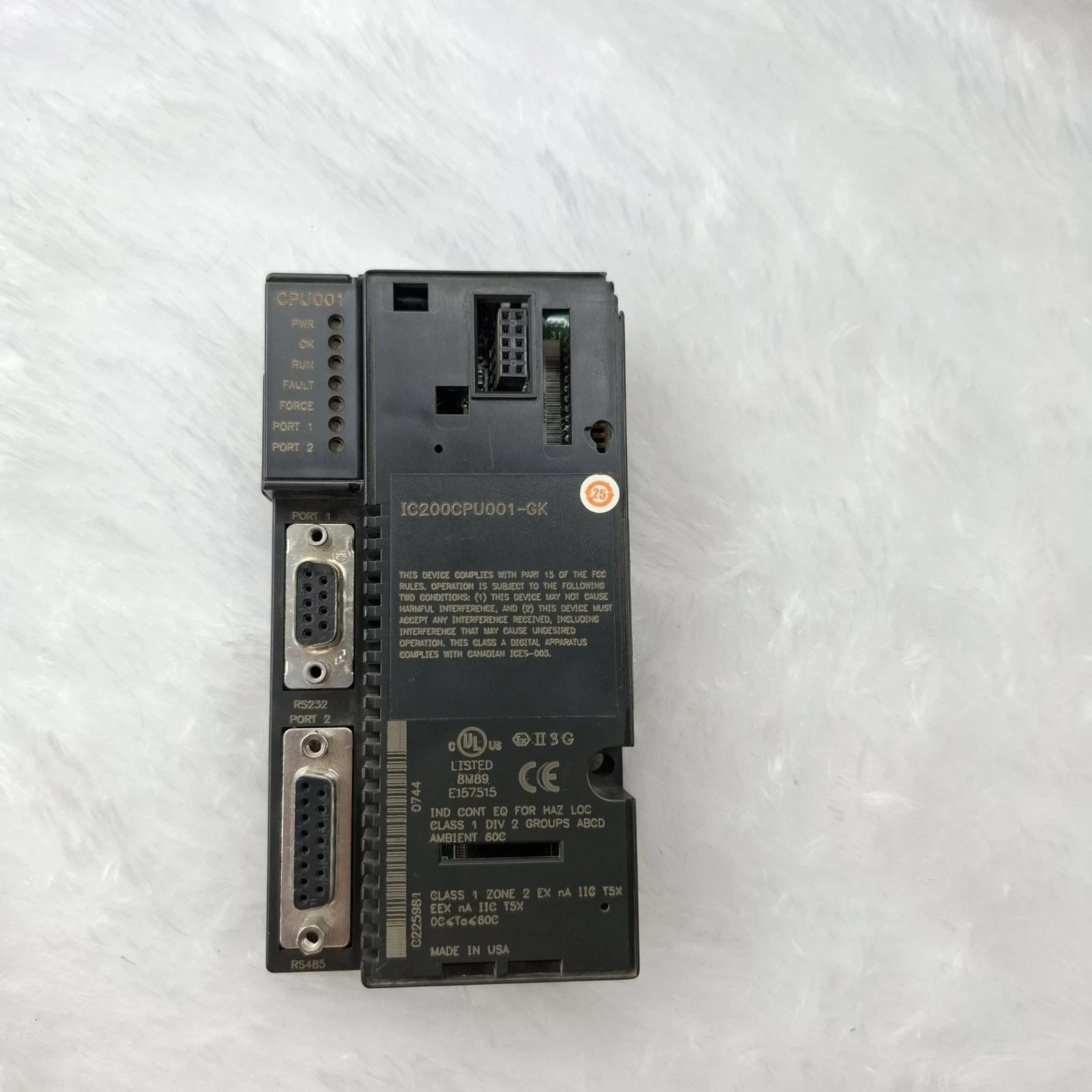 Cosmetic Damaged GE FANUC IC200CPU001-GK Central Processing Unit